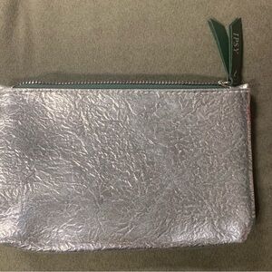 Brand New Silver Textured Glam Bag